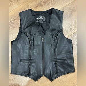 Black Leather Vest